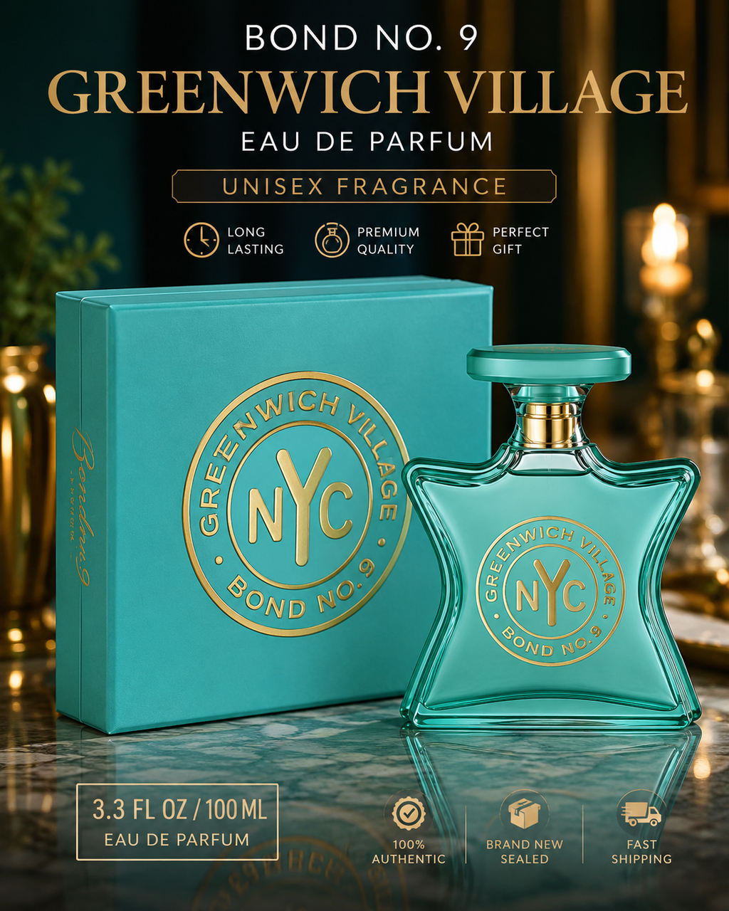 Bond No. 9 Greenwich Village Eau de Parfum Unisex – 3.3 oz / 100 ml